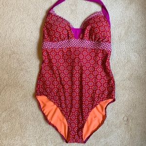 Prana one piece halter top swimsuit size Large